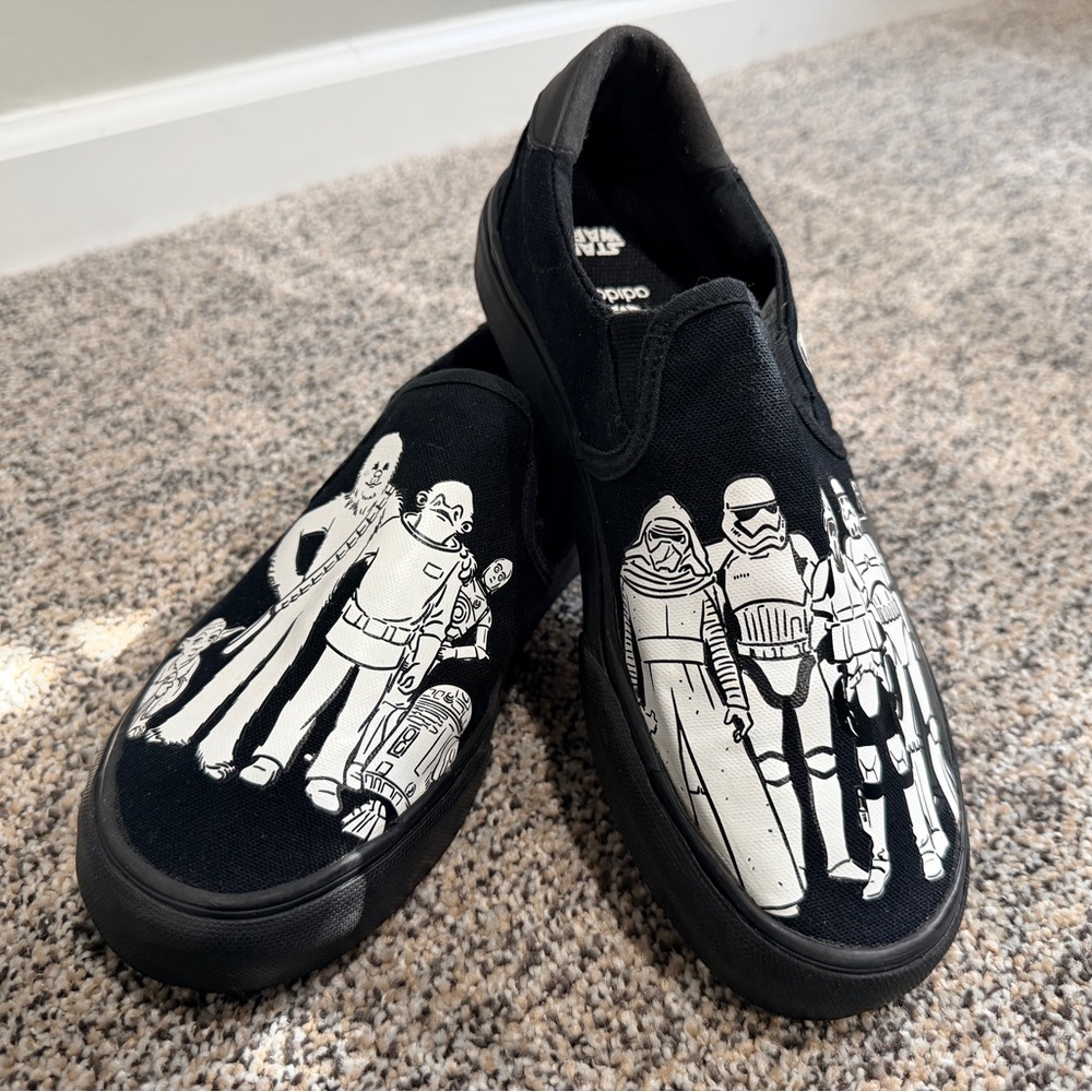 👾Adidas x Star Wars Court Rallye Slip Rebels & First Order Black Sneakers Mens 7